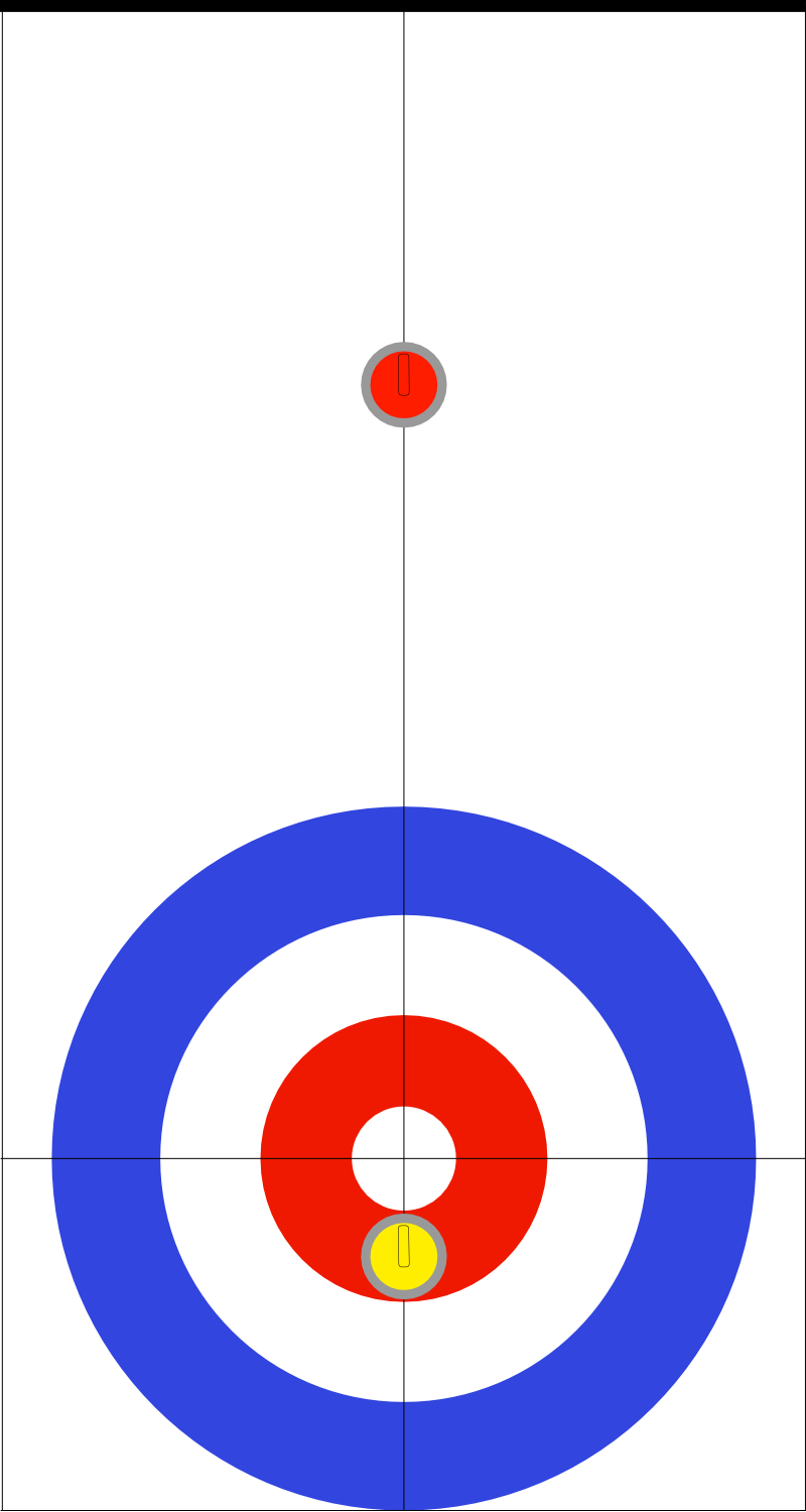 Doubles curling rock placement